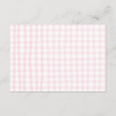 Carte D'accompagnement Diappeur de Baby shower de chèvre rose (Dos)