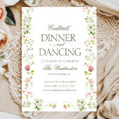 Carte D'accompagnement Diner cocktails Dancing Rococo Mariage