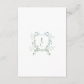 Carte D'accompagnement Diner cocktails Mariage dansant (Dos)