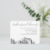 Carte D'accompagnement Dîner de répétition élégant du Mariage de Kansas C (Debout devant)