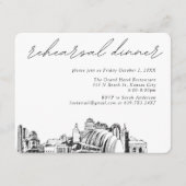 Carte D'accompagnement Dîner de répétition élégant du Mariage de Kansas C (Devant)