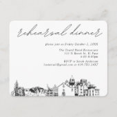 Carte D'accompagnement Dîner de répétition élégant du Mariage El Paso (Devant)