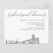 Carte D'accompagnement Dîner de répétition élégant Mariage Akron (Devant)