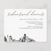 Carte D'accompagnement Dîner de répétition élégant Mariage de Houston (Devant)