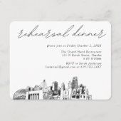 Carte D'accompagnement Dîner de répétition élégant Mariage Omaha (Devant)