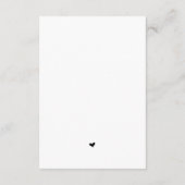 Carte D'accompagnement Dîner mariage RSVP, options de repas (Dos)