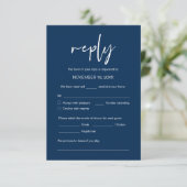 Carte D'accompagnement Dîner mariage RSVP, options de repas, demande de c (Debout devant)