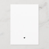 Carte D'accompagnement Dîner mariage RSVP, options de repas, demande de c (Dos)