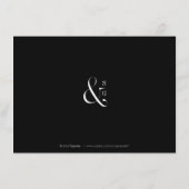 Carte D'accompagnement Dîner typographique moderne et réception dansante (Dos)