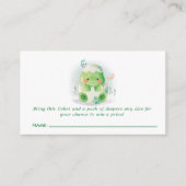 Carte D'accompagnement Dinosaur Baby shower de l'oeuf Raffin de couche (Devant)