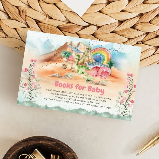 Carte D'accompagnement Dinosaur Fille 1er anniversaire