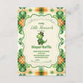 Carte D'accompagnement Dinosaur Lucky Little Shamrock Diapper Raffer (Devant)