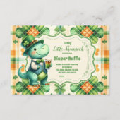 Carte D'accompagnement Dinosaur Lucky Petit Shamrock Diapper Raffle (Devant)