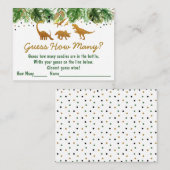 Carte D'accompagnement Dinosaur Safari Devine Combien De Jeu De Douche (Devant / Derrière)