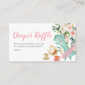 Carte D'accompagnement Dinosaur Tea Party Baby shower tombole de couche (Devant)