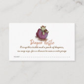 Carte D'accompagnement Dinosaure violet billet de tirage au sort (Devant)