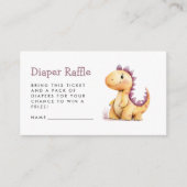 Carte D'accompagnement Dinosaure violet orange Baby shower Dinosaure Raff