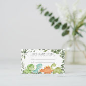 Carte D'accompagnement Dinosaures Baby shower Devine Combien De Chaussett (Debout devant)