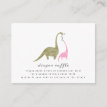 Dinosaures Baby shower rose Déchets Raffle