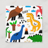 Carte D'accompagnement Dinosaures motif transparent (Devant)