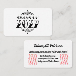 Carte D'accompagnement Diplômé de la promotion Tat-Style 2027