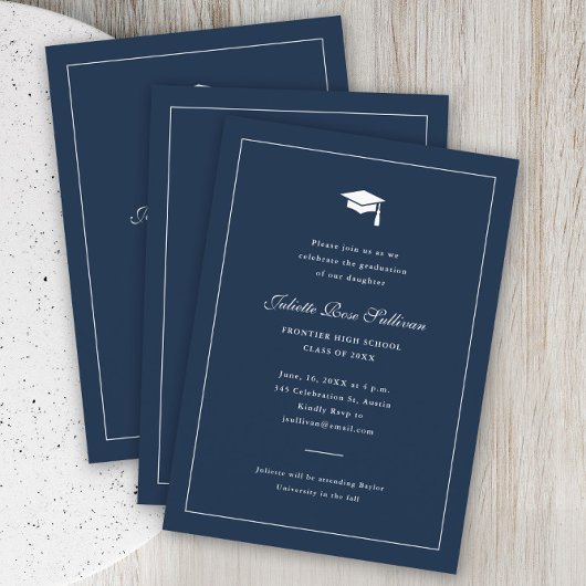 Carte D'accompagnement Diplôme de Typographie Simple