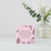 Carte D'accompagnement Dipper Raffle gingham baby shower  (Debout devant)