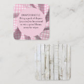 Carte D'accompagnement Dipper Raffle gingham baby shower  (Devant / Derrière)