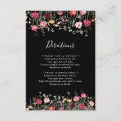 Carte D'accompagnement Direction du Mariage de Fleur sauvage de jardin mu (Devant)