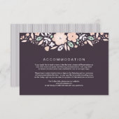 Carte D'accompagnement Direction du Mariage floral (Devant / Derrière)