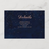 Carte D'accompagnement Direction mariage moderne et élégante couleur viol (Devant)