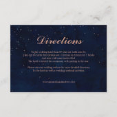 Carte D'accompagnement Direction mariage moderne et élégante couleur viol (Dos)