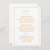 Carte D'accompagnement Directions belles vertes et oranges (Devant / Derrière)