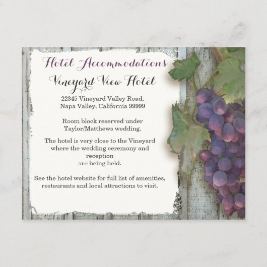 Carte D'accompagnement Directions de conduite de l'hôtel Vignoble Vignobl (Dos)