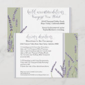 Carte D'accompagnement Directions de conduite pour l'hôtel Écriture Lavan (Devant / Derrière)