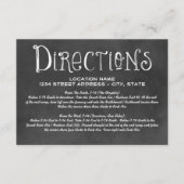 Carte D'accompagnement Directions de mariage à la craie écriture rustique (Devant)