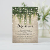 Carte D'accompagnement Directions de mariage à l'église en pierre du chât (Debout devant)