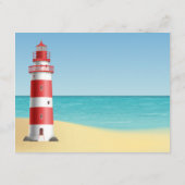 Carte D'accompagnement Directions de mariage au phare maritime Plage Océa (Dos)