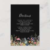 Carte D'accompagnement Directions de mariage botanique dans une prairie r (Devant)