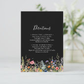 Carte D'accompagnement Directions de mariage botanique dans une prairie r (Debout devant)