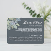 Carte D'accompagnement Directions de mariage pour Pretty Blooms Vintage G (Debout devant)