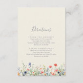 Carte D'accompagnement Directions du Mariage de Fleur sauvage multicouleu (Devant)