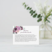 Carte D'accompagnement Directions Florales Sangria Violet Mauve | (Debout devant)