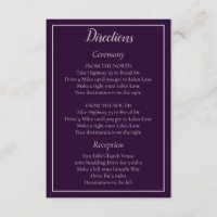 Directions Mariages classiques pourpre et argent