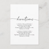 Carte D'accompagnement Directions Mariages en noir blanc classique (Devant)