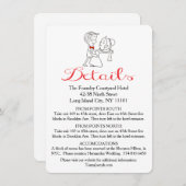 Carte D'accompagnement Directions Mariée & Salle Mariage noir et blanc (Devant / Derrière)