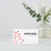 Carte D'accompagnement Directions - Noir/Blanc (Debout devant)