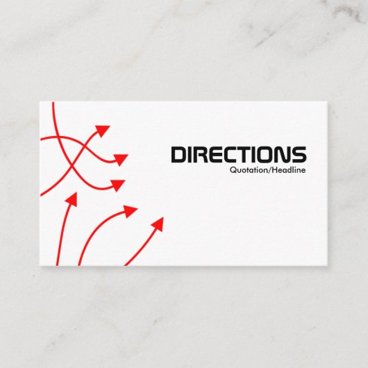 Carte D'accompagnement Directions - Noir/Blanc (Devant)