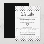 Carte D'accompagnement Directions Noir & Blanc Détails Points noirs (Devant / Derrière)