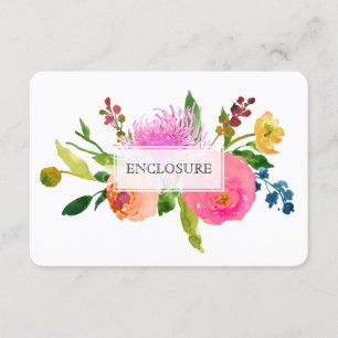 Carte D'accompagnement Directions PixDezines mitzvah / aquarelle florale